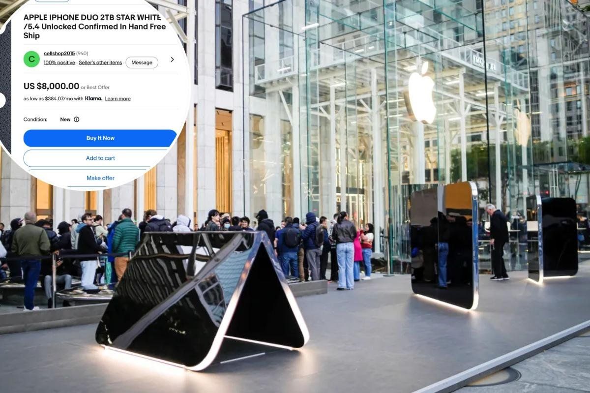 iPhone Duo, Apple's first foldable, sells out on launch day: lines from 4:15 a.m. in New York and resales up to $10,000