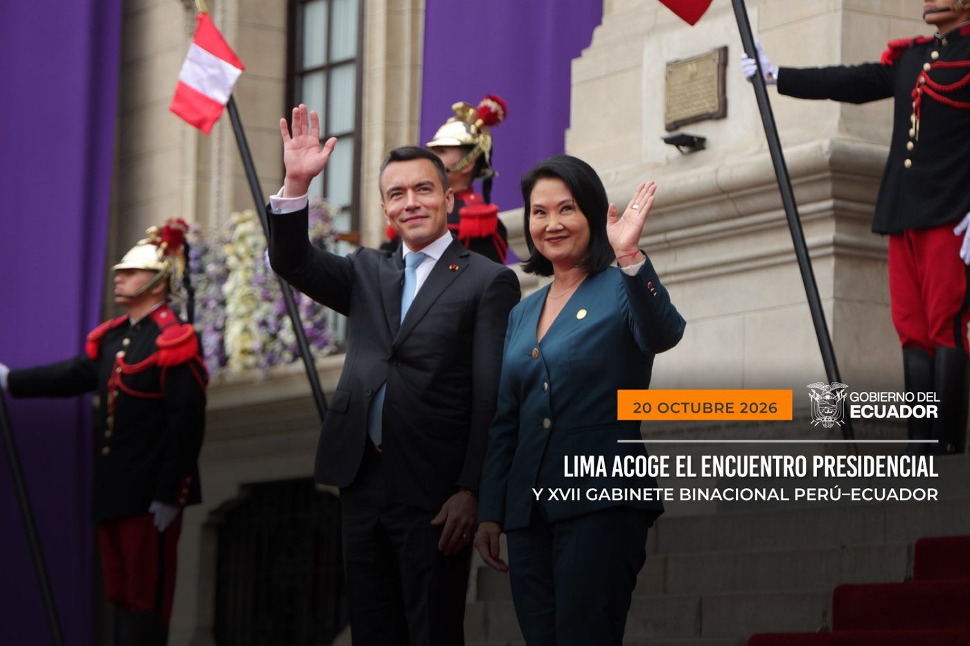 Perú y Ecuador sellan alianza en seguridad y comercio en el XVII Gabinete Binacional de Lima